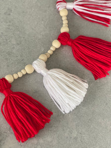 Ho Ho Ho Bead and Tassel Garland