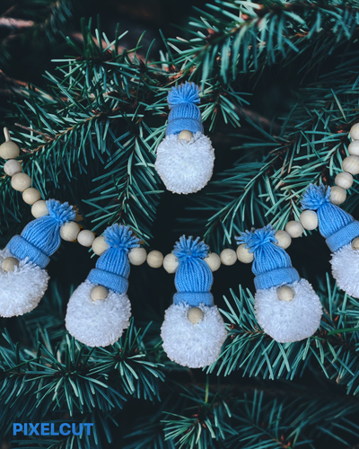 Ho Ho Ho Christmas Gnomes Pompom Garland
