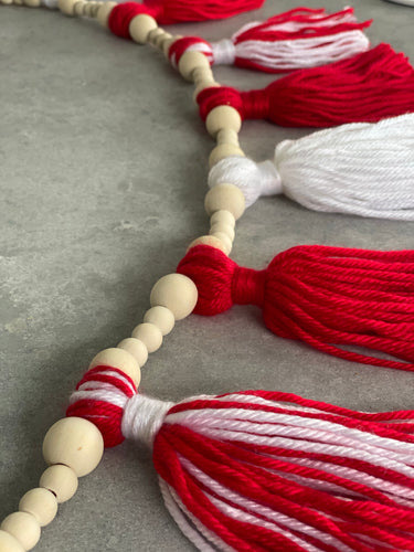 Ho Ho Ho Bead and Tassel Garland