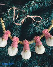 Ho Ho Ho Christmas Gnomes Pompom Garland