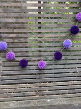 Purple Bubbles PomPom Garland