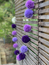 Purple Bubbles PomPom Garland
