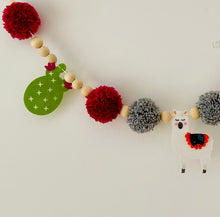 Boho Cactus and Llama Pompom Garland