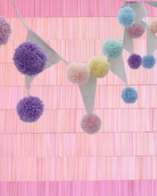 Boho Linen and Pompom Bunting